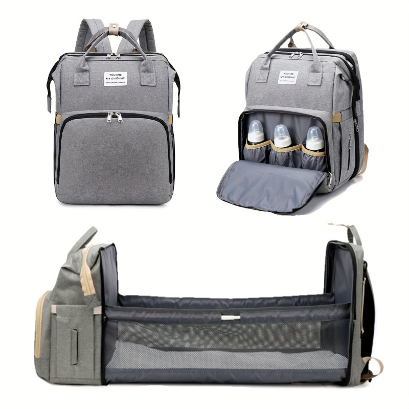 Backpack Diaper Bag - Mochila de Maternidade Dobrável e Moderna