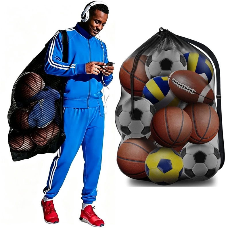 Drawstring Gym Bag - Bolsa esportiva portátil de grande capacidade
