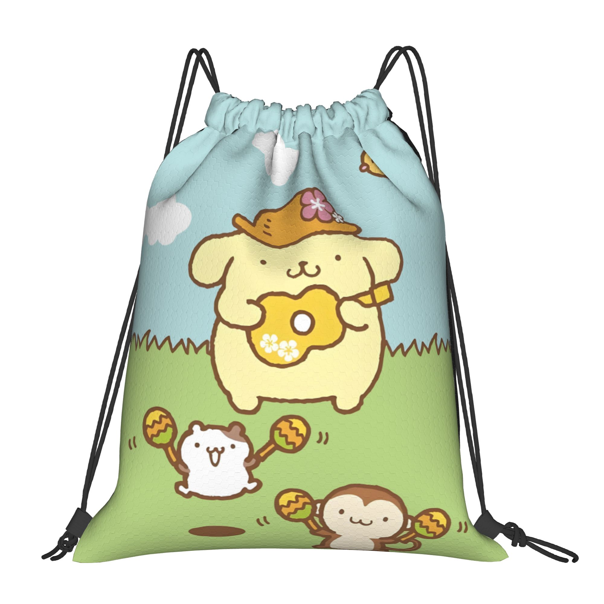 Drawstring Gym Bag - Mochilas personalizadas P-Pompompurines com cordão para