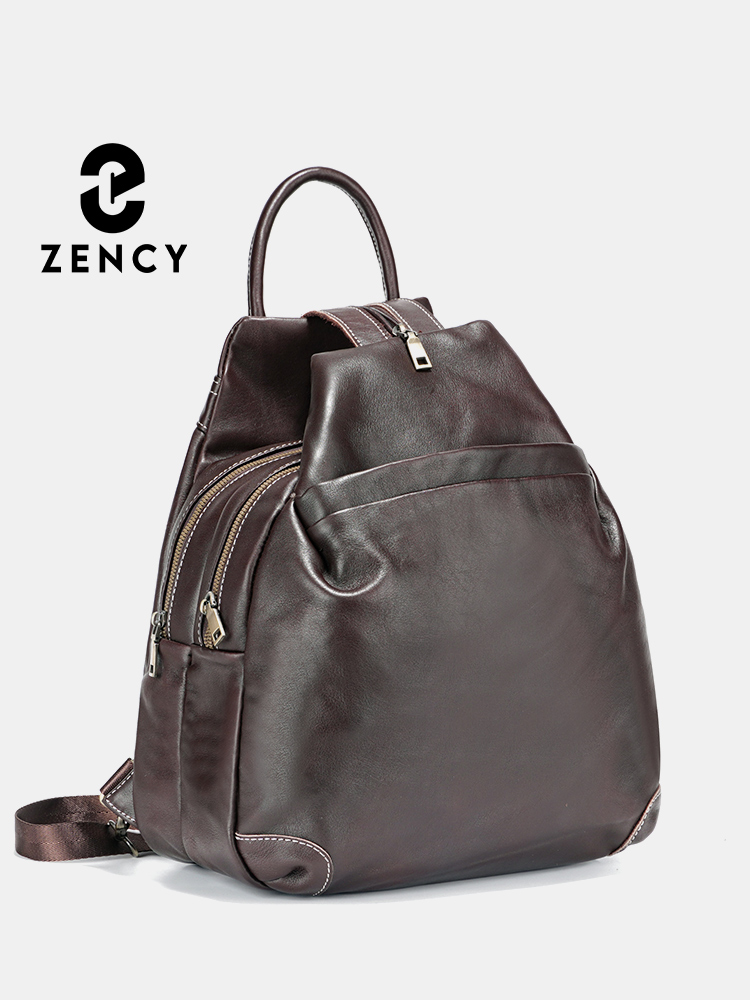 Travel Backpack Anti Theft - Zency mochilas de couro genuíno das