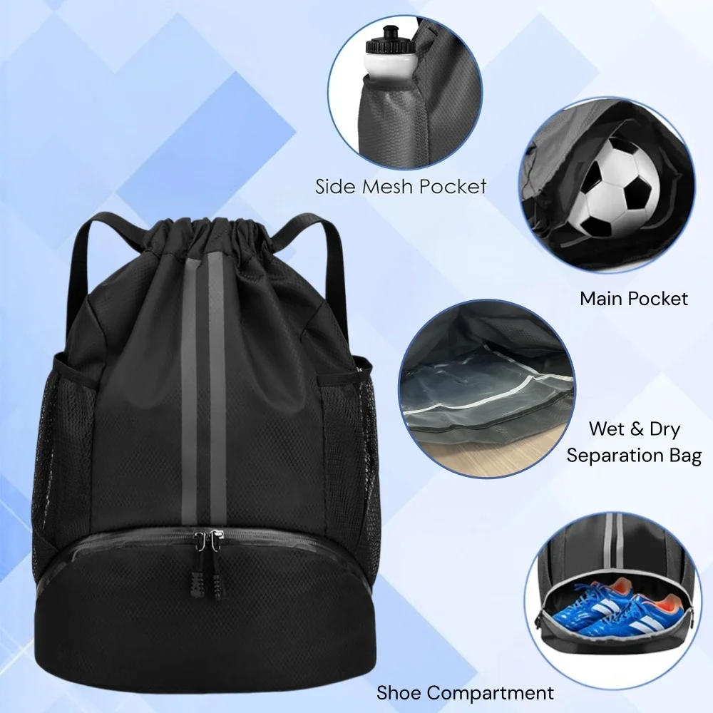 Mochila esportiva com cordão,  - Drawstring Gym Bag avaliação e preço