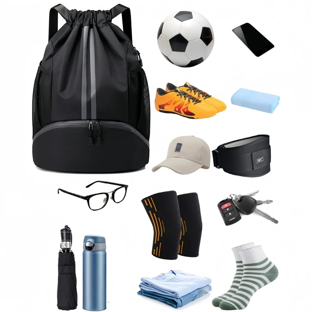 Mochila esportiva com cordão,  - Drawstring Gym Bag avaliação e preço
