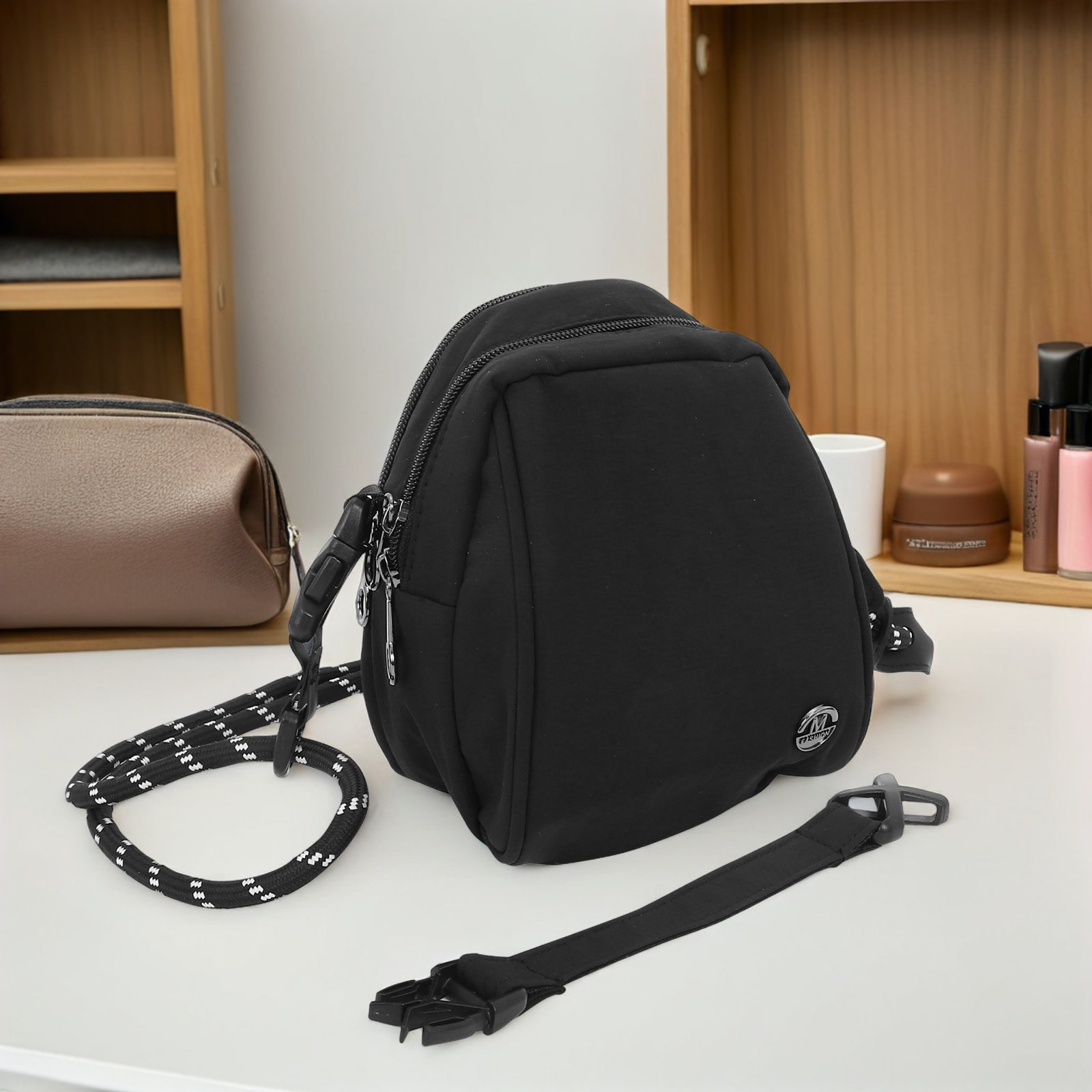 Bolsa Transversal Leve Preta U - Mini Backpack Purse avaliação e preço